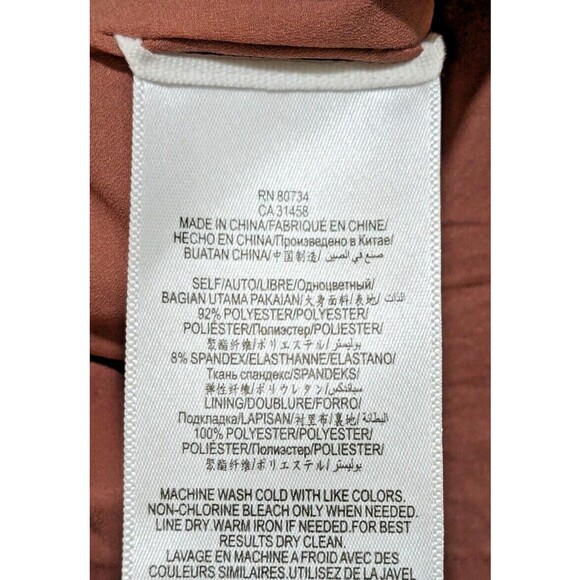 bcbgMaxAzria XS Lagenlook Dress Latte Suede Like Fabric Asymmetrical Layers - Picture 12 of 12